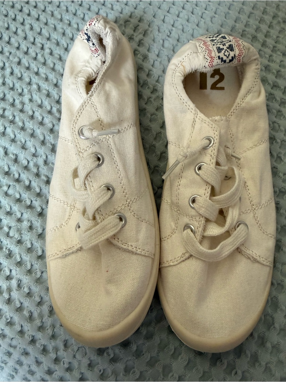 Casual Off-White Canvas Sneakers